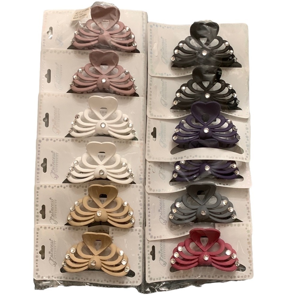 𝅺(12 pc.) Princess Accessories Hair Clips